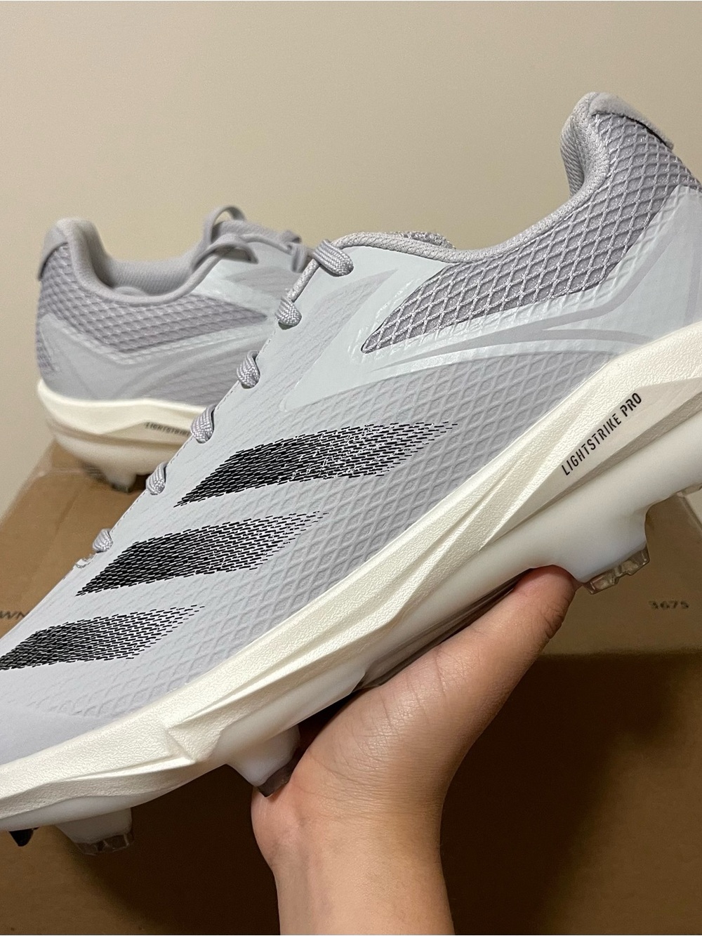Adidas Adizero Electric TPU Baseball Cleats Men Size 11 Grey Black IF3267 NEW